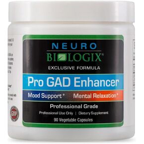 Neuro biologix Pro GAD Enhancer - GABA Supplements for Calm Mood & Relaxation, with Kava Kava Root, Zinc & Magnesium, 90 Capsules