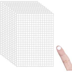 4080 Pcs White Circle Dot Stickers, 0.39 Inch Round Coding Labels, Self-Adhesive Blank Label, Writeable Coded Dots Sticker for Papers, Classroom, Office, Home Etc.