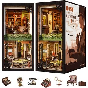 KuteBee Book Nook Kit - DIY Miniature House Dollhouse Kit للبالغين والمراهقين ، BookNook Bookshelf Decor Model Model مع ضوء LED ، والهدايا للعائلة والأصدقاء (The Darkness Herbarium)