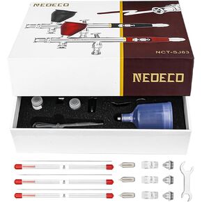 NEOECO SJ83 حزمة مجموعة البخاخات Airtive Air Dual مع 0.2 0.3 0.5 مم إبرة فوهة استبدال مجموعة