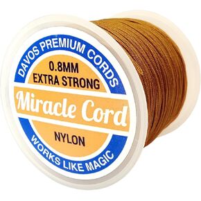 سوار خيط نايلون 0.8 ملم صنع سلسلة من المجوهرات متعددة الاستخدامات مضفر قلادة الديكور الفنون الحرف اليدوية للرياح قوية (أسود ، 49 ياردة) in Kuwait