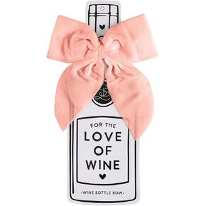Santa Barbara Design Studio Twist Tie Wine Bows Luxe Velvet Bow لزجاجة النبيذ ، 4.75 "L x 5" W ، Rose