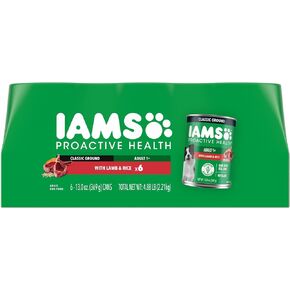 IAMS PROACTIVE HEALTH Adult Wet Dog Food Classic Ground with Lamb and Whole Grain Rice, 6-Pack of 13 oz. Cans in Kuwait