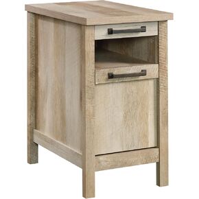 Sauder Cannery Bridge Narrow Side, Nightstand, End Table, L: 14.37" x W: 22.44" x H: 25.83", Mystic Oak