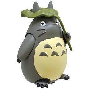 ensky - My Neighbor Totoro - PBC-158 Pull Back Collection Gray Totoro with Leaf, Studio Ghibli Official Merchandise
