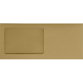 luxpaper #10 جميع الأظرف نافذة الغرض | قشر & الصحافة | 4 1/8 "x 9 1/2" | حقيبة البقالة براون | 70 رطل. نص | 50 كتي