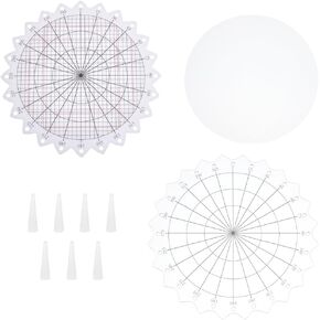UniCraftale 10pcs/مجموعة منصة ختم التناوب Clear Acrylic Stamp & Spin Tool Tool Tower Circular Tool مع 24 فترات متساوية لختمات Scrapbooking Card Card Supplies Supplies
