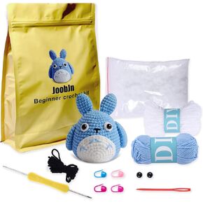 JoobJn Beginners Crochet Kit with Easy Peasy Yarn as seen on Animals - Crochet Kit for Beginners with Step-by-Step Video Tutorials - Hamster
