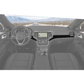 Jimen متوافق مع Jeep Grand Cherokee 2011-2020، 3 قطع غطاء لوحة لوحة القيادة المركزية ملحقات الكسوة الداخلية (ألياف الكربون) in Kuwait