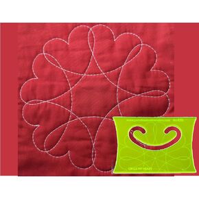 Parrs Circle My Heart Free Motion Quilting Ruler for Domestic Machines