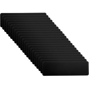 PATIKIL 3x2 Inch Anodized Aluminum Sheet Metal, 22 Pack Self Adhesive Laser Plates Engraving Blanks 0.5MM Thin for Crafting DIY House, Black in Kuwait