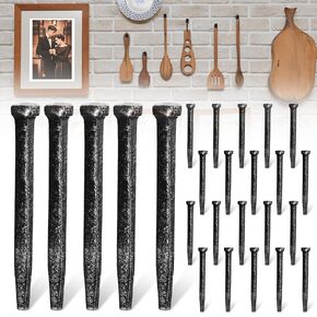 2.5" Wrought Head Nails Decorative Antique Rose Head Nail Crucifixion Iron Nails Horseshoe Nails Picture Hanging Nails Decorative Nails for Hanging QTY: 25