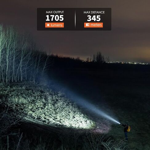 ThruNite TN12 Pro Upgrade Rechargeable Flashlights USB C, High 1900 Lumens Bright LED Flashlight, 6 Modes, Long 415 Yards Throw, for Camping, Outdoor, Searching, Hiking, Emergency (CW) in Saudi Arabia