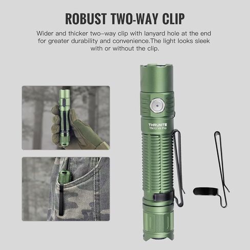 ThruNite TN12 Pro Upgrade Rechargeable Flashlights USB C, High 1900 Lumens Bright LED Flashlight, 6 Modes, Long 415 Yards Throw, for Camping, Outdoor, Searching, Hiking, Emergency (CW) in Saudi Arabia