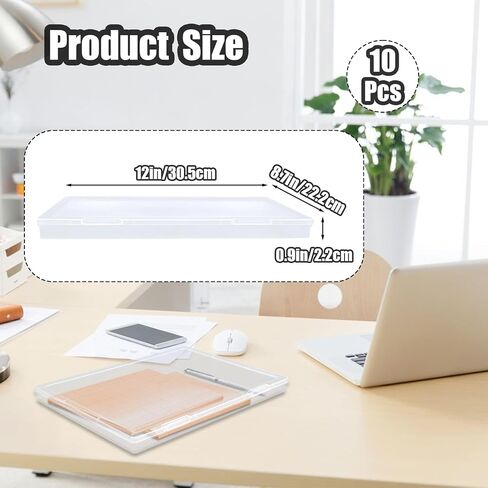 Plastic File Storage Box, 10 Pack Paper Organizer Storage Plastic File Box Scrapbook Storage For Office, Home, Document Organizer (10.15 x 7.24 x 0.7 inches) in Saudi Arabia