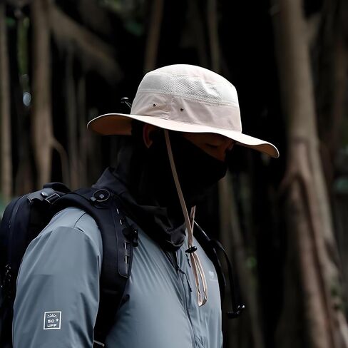 Duakrs Unisex Wide Brim Sun Hat,Outdoor UPF 50+ Waterproof Boonie Hat Summer UV Protection Sun Caps in Kuwait