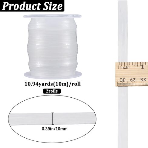 GORGECRAFT 44 Yards Clear Elastic Strap Roll 4mm Wide Lightweight Transparent Invisible Stretchy Bra Strap Band for DIY Shoulder Bra Lingerie Dance Swimwear Sportswear Cloth Sewing Project in Kuwait