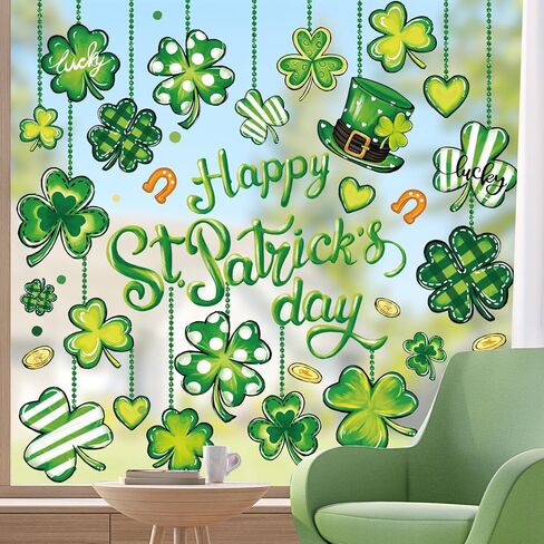 9 Sheets Patriotic Window Clings Happy 4th of July Window Stickers Double-Sided Star Heart Glass Decals for Independence Day Home Office Party Decor in Kuwait