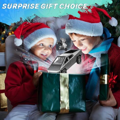 Cyber Truck 1:32 Diecast Metal Toy Trucks with Lights and Sounds,Pull Back Toy Car with Cyberquad (Grey) in Saudi Arabia