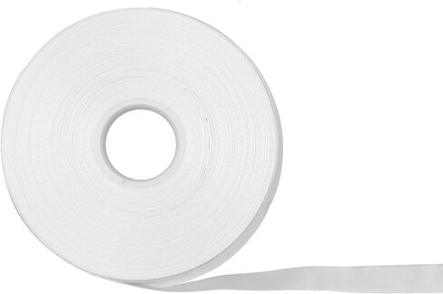 0.4Inch x 100 Yards Double Faced Ribbon, White Polyester Satin Ribbon for Wedding Favors, Floral Design, Sewing Projects, Holiday Decorations in Kuwait