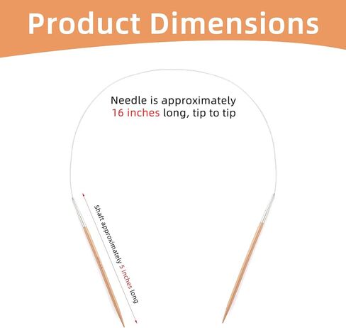 Circular Knitting Needles, Darning Needles for Yarn, Double Pointed Knitting Needles (Bamboo, 4.5mm) in Saudi Arabia