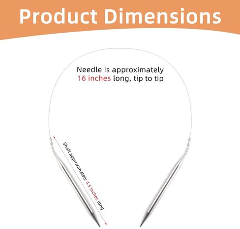 Circular Knitting Needles, Darning Needles for Yarn, Double Pointed Knitting Needles (Bamboo, 4.5mm) in Saudi Arabia