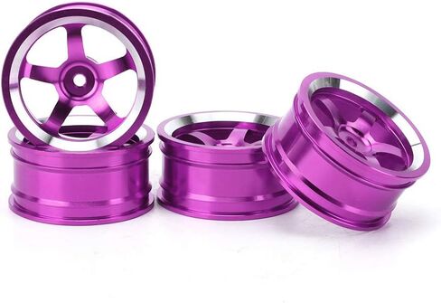RC Wheel Hubs, 4Pcs Aluminum Alloy, Purple, for 1/10 RC Car, HSP 94, Sakura D4 Compatible in Saudi Arabia