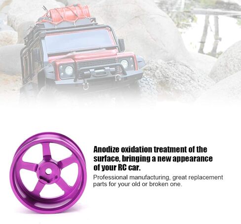 RC Wheel Hubs, 4Pcs Aluminum Alloy, Purple, for 1/10 RC Car, HSP 94, Sakura D4 Compatible in Saudi Arabia