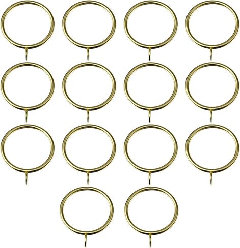 14 Pack Curtain Rings with Eyelets Metal Drapery Ring for Curtain Hook Pins (Black,1.4 inch Inner Diameter) in Saudi Arabia