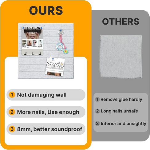 47"x35" Grey Large Cork Board, 12 Packs Felt Wall Tiles, Push Pin Bulletin Board for Office Wall Decor, Organizer and DIY in Saudi Arabia