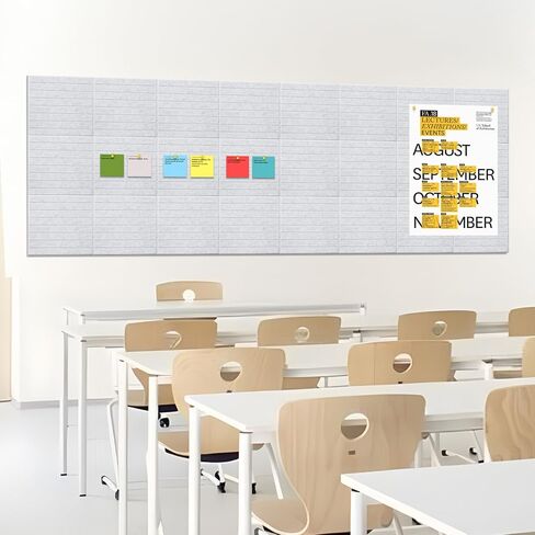 47"x35" Grey Large Cork Board, 12 Packs Felt Wall Tiles, Push Pin Bulletin Board for Office Wall Decor, Organizer and DIY in Saudi Arabia
