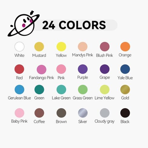 TRANSON 24 Colors Chisel and Brush Dual-tip Acrylic Paint Marker Pen Set for Canvas Rock Wood Leather Ceramic DIY Painting in Kuwait