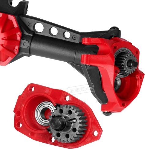 RC البلاستيكية من نايلون بوابة محاور وأعمدة محرك أقراص ترقيات لجزء من AXIA1 SCX10 SCX10 II ، السكن الخلفي الأمامي مع المحامل المعدنية مع تروس الصلب وأعمار القيادة 2PC ، الأحمر ، الأحمر in Kuwait
