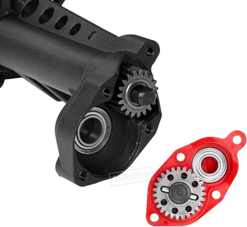 RC Plastic Nylon Portal Axles & Drive Shafts Upgrades Part for Axia1 SCX10 SCX10 II,Front Rear Axle Housing w/Steel Gears Metal Bearings & 2pcs Driveshafts,Red in Saudi Arabia
