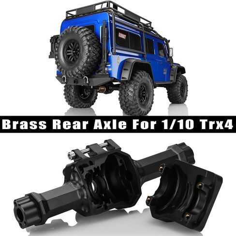 Globact Hight Duty Brass Axle Housing 340 G موازنة للوزن 1/10 TRX4 RC CARAWLER UPGRARESS (Black) in Kuwait