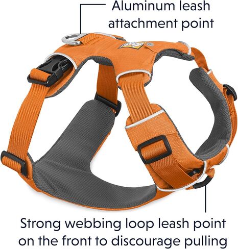 Ruffwear ، تسخير الكلب في المدى الأمامي ، قشور كل يوم مبطن ناعم مع مقاطع مقود مزدوجة ، قابلة للتعديل وخفيفة الوزن للتدريب أو المشي لجميع الكلاب ، الرمادي الشفق ، المتوسط in Kuwait