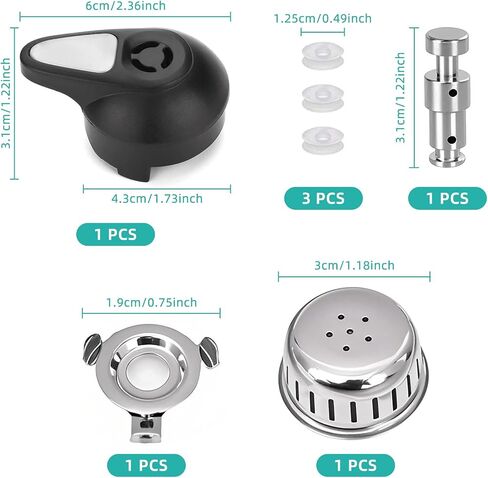 Steam Release Handle, Original Float Valve Replacement Parts with 3 Silicone Caps for Instant Pot Duo/Duo Plus 3, 5, 6 Quart, Duo Mini 3 Qt, Duo50 5 Qt, Duo/Duo plus 60 6 Qt by ZYLONE in Saudi Arabia
