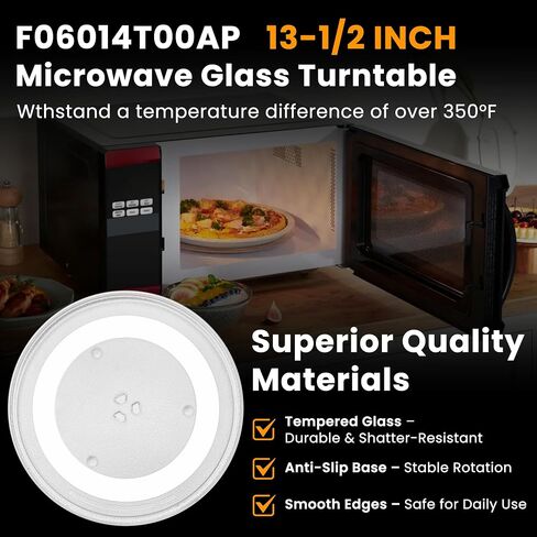 Microwave Glass Turntable 12 Inch Microwave Plate Replacement fit for Whirl-pool Microwave Glass Turntable Tray-Replace AP6892124 W11367904 W10337247 Replacement Microwave Plate in Saudi Arabia