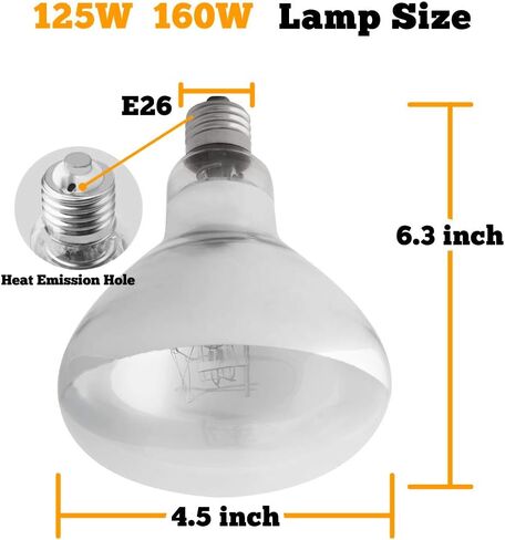 TEKIZOO UVA UVB Sun Lamp High Intensity Self-Ballasted Heat Basking Lamp/Light/Bulb for Reptile and Amphibian (80W) in Saudi Arabia