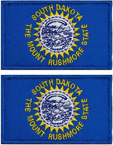 Uijokdef 2 PCS American State Flag Patches Hook and Loop Fastener Embroidered Patch DLY Accessories (South Carolina) in Saudi Arabia