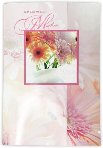 Designer Greetings Jumbo Mother’s Day Card, “An Amazing Woman" Pink and Orange Daisies (12.5 x 8.75 Inch Card with Gift Box) in Kuwait