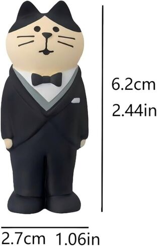 مجموعة التماثيل القط الزفاف - العريس المصغر والعروس ، هدايا زفاف رائعة لمحبي القط ، الديكور الكعكة في الذكرى السنوية ، ديكور تماثيل راتنج كيتي in Kuwait