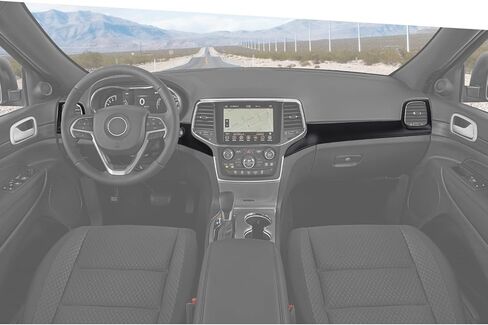 Jimen متوافق مع Jeep Grand Cherokee 2011-2020، 3 قطع غطاء لوحة لوحة القيادة المركزية ملحقات الكسوة الداخلية (ألياف الكربون) in Saudi Arabia