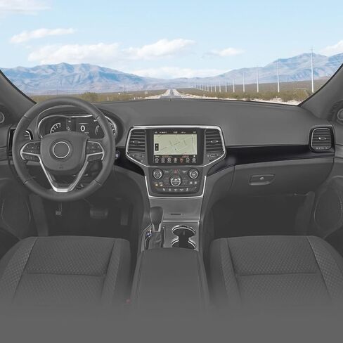 Jimen متوافق مع Jeep Grand Cherokee 2011-2020، 3 قطع غطاء لوحة لوحة القيادة المركزية ملحقات الكسوة الداخلية (ألياف الكربون) in Saudi Arabia