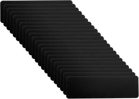 PATIKIL 3x2 Inch Anodized Aluminum Sheet Metal, 22 Pack Self Adhesive Laser Plates Engraving Blanks 0.5MM Thin for Crafting DIY House, Black in Kuwait