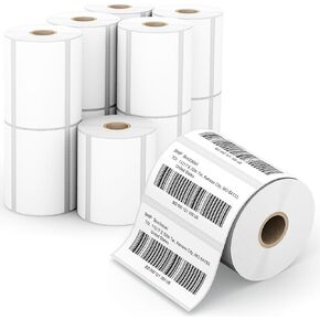 12 Rolls 2" x 1" Direct Thermal Labels, 1300 Labels/1 Rolls, Compatible with Zebra, Rollo, Nelko, Munbyn, Jadens Thermal Label Printer, Commercial Grade, Permanent Adhesive