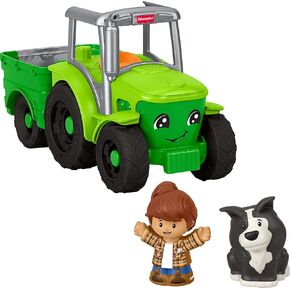 Fisher-Price Little People Toddler Toy Toy Push & Play Tractor Tractor Musical Musical Musice مع اثنين