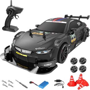 Remote Control Car RC Drift Car, 1:16 Scale Electric RC Racing with LED Lights 2.4GHz 4WD 40km/h RTR High Speed Racing Sport Toy for Adults Boys Girls Kids Gifts(Yellow)