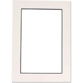 11x14 Precut White with Black Core Picture Matboard for 8x10 Photo - للإطارات التي تبلغ قيمتها 11 × 14 بوصة - مائلة مريحة لعرض Art Art 8 × 10 بوصات - حامض واحد حامض واحد