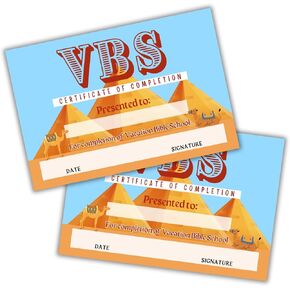 2025 VBS شهادة الانتهاء مصر 50PK 9x6 "